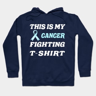 prostate Cancer light blue Ribbon Fighting Hoodie